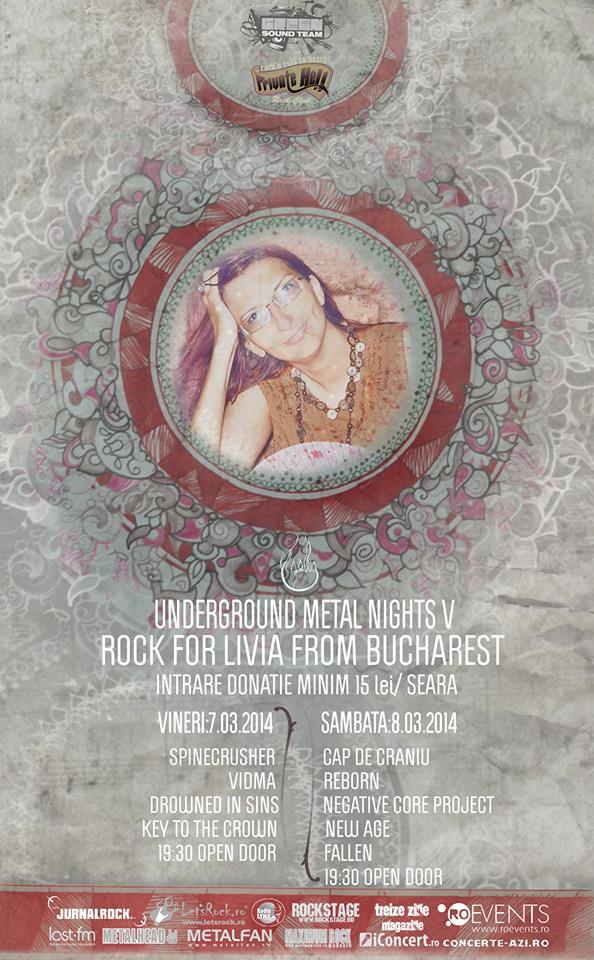 Underground Metal Nights V – Rock for Livia in Bucuresti